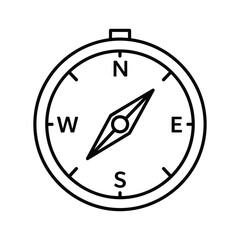 Simple line art compass