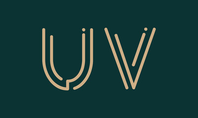 UV U uv initial logo | initial based abstract modern minimal creative logo, vector template image. luxury logotype logo, real estate homie logo. typography logo. initials logo