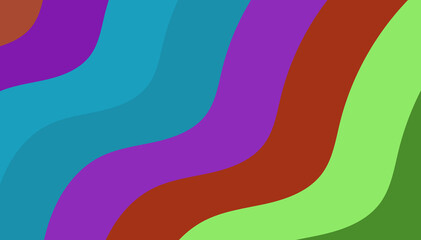 Colorful Abstract Wavy Stripes Background - Playful Gradient Texture & Modern Design