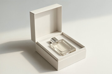 Luxury Perfume Box Packaging Mockups – Elegant Fragrance Bottle in Minimal Premium Gift Box Design
