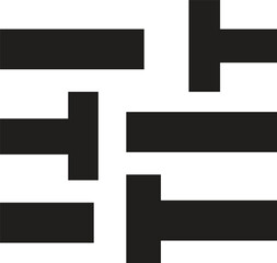 Obraz premium Abstract black and white geometric pattern