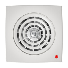 Drop grid ceiling fan on transparent background. 3D illustration