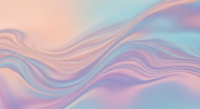 Holographic pastel gradient fluid wave abstract background texture design