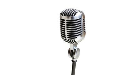 Fototapeta premium Vintage microphone isolated on a transparent background