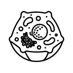 Animal cell diagram icon