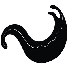 liquid gradient wave on white