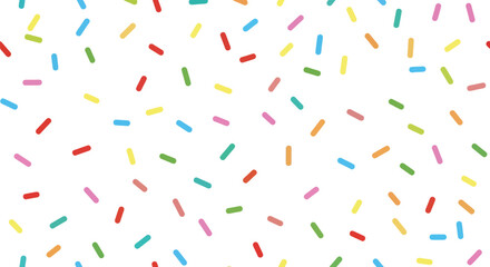 Colorful Sprinkles Seamless Pattern on White Backdrop Background, Texture