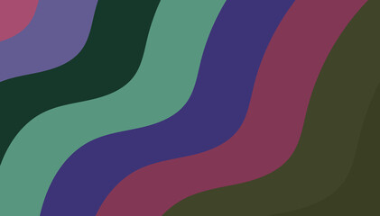 Wavy Multicolor Stripes - Modern Abstract Background with Deep Tones for Web Design and Creative Projects