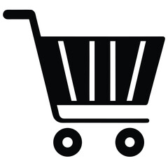 shopping cart icon on white