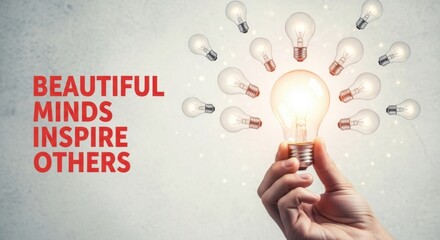 Bright idea inspires many lightbulbs beautiful minds inspire others