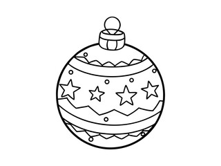 Obraz premium Christmas ornament with stars and circles on transparent background