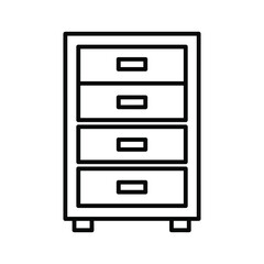 Filing cabinet icon, storage for documents
