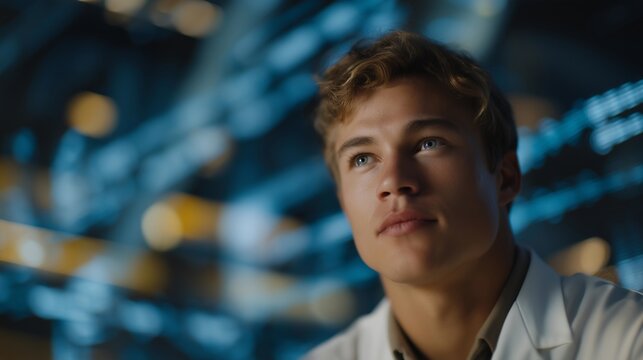 AI system working alongside geneticists to design synthetic organs in a futuristic laboratory filled with holographic DNA sequences — concept of biotechnology innovation, human-AI collaboration in