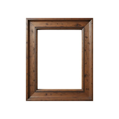 Antique wooden picture frame isolated on white, great for photos, paintings, and art exhibition borders