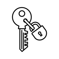 Key and padlock icon symbolizing access, security, and unlocking secrets or solutions