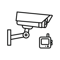 Security camera and monitor icon