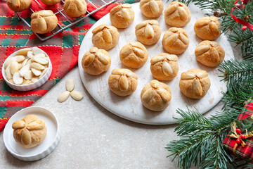 Traditional Homemade Bethm&auml;nnchen - German Marzipan Almond Cookies