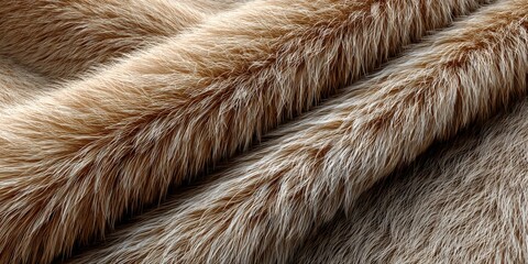 Thick natural fur pattern with soft textures in warm earth tones