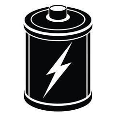 green energy battery on white