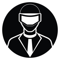 metaverse avatar vector on white