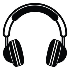 music streaming headphones on white