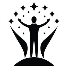 personal development illustration on white