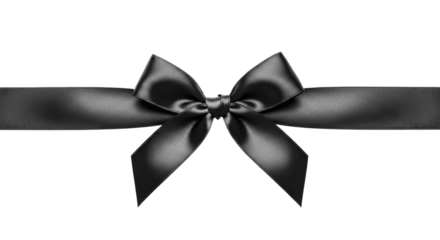 Elegant New Year gift ribbon bow on a transparent background PNG image
