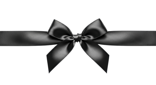 Elegant New Year gift ribbon bow on a transparent background PNG image