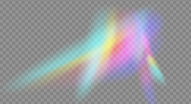 Png crystal rainbow, prism rainbow light, abstract jewelry reflex prism, transparent flare glowing glass overlay light png, diamond spectrum effect sparkle