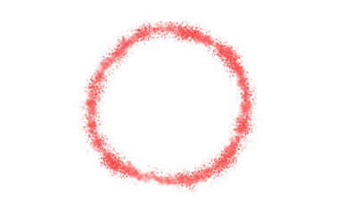 Red circle with grainy texture for abstract design
