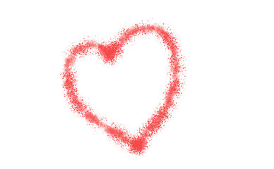 Red heart shape with grainy texture for love concept