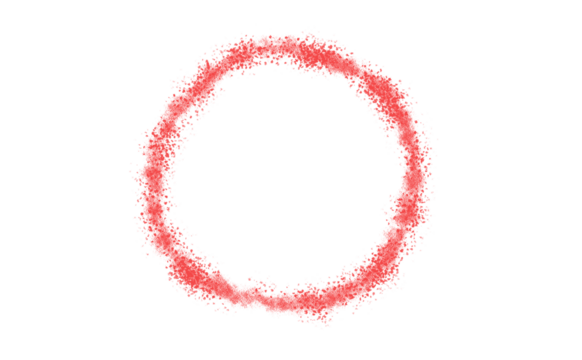 Red circle with grainy texture for abstract design
