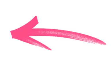 Pink painted arrow pointing left for design use