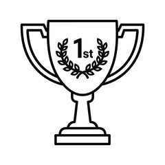 First place trophy with laurel wreath