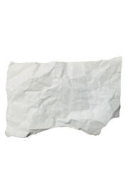 Obraz premium Crumbled white paper texture with rough edges on black background