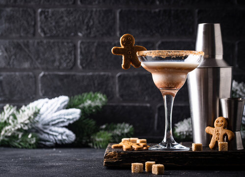 Christmas winter creamy cocktail eggnog