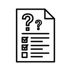 Document with question marks and checklist