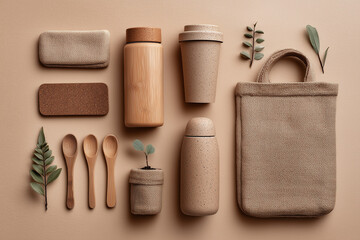 reusable goods for ecoconscious shopping, environmentally friendly essentials for market shopping experience