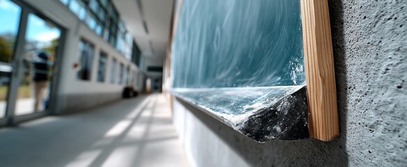 School hallway chalkboard