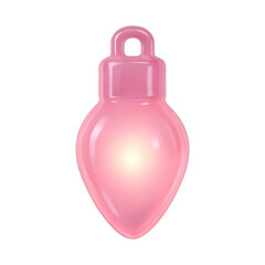 Obraz premium PNG Glowing pink bulb ornament design.