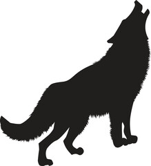 Single Wolf Vector – Hand-Drawn Forest Animal Illustration