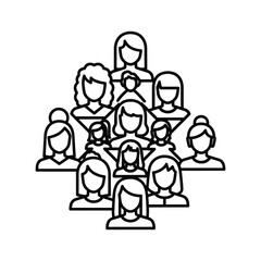 Group of diverse women, a symbol of teamwork