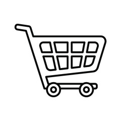 Shopping cart icon, representing retail and commerce