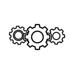 Three gears interlocked, representing teamwork and collaboration