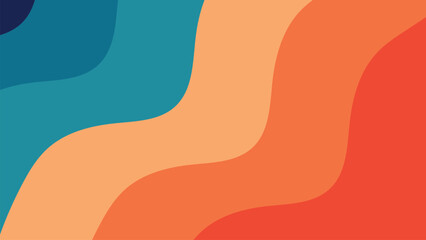 Modern Colorful Wave Pattern Background Design, Abstract Vector Layered Shapes