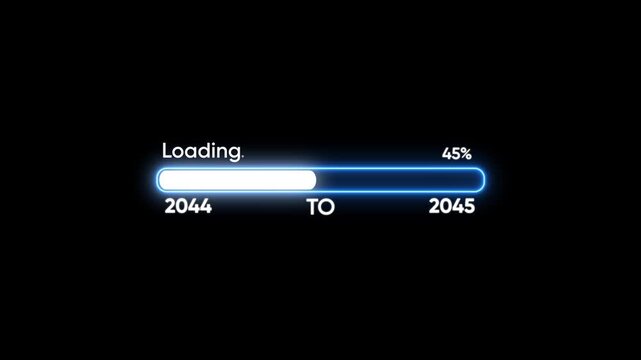 Loading bar from 2044 to 2045 with 27 percent completion progress bar progress