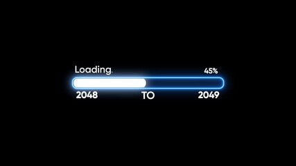 Loading bar from 2048 to 2049 with 27 percent completion progress bar progress