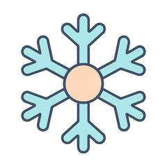 Fototapeta premium PNG Simple geometric snowflake illustration.