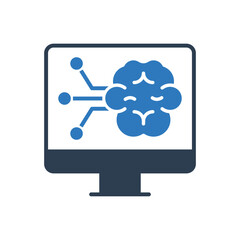 Artificial Intelligence Computer Icon
