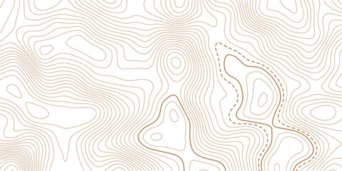 Abstract Topographic Pattern contour line map. Luxury gold abstract line art on transparent background image. .The concept of a conditional geography scheme and the terrain path. Design materials. 